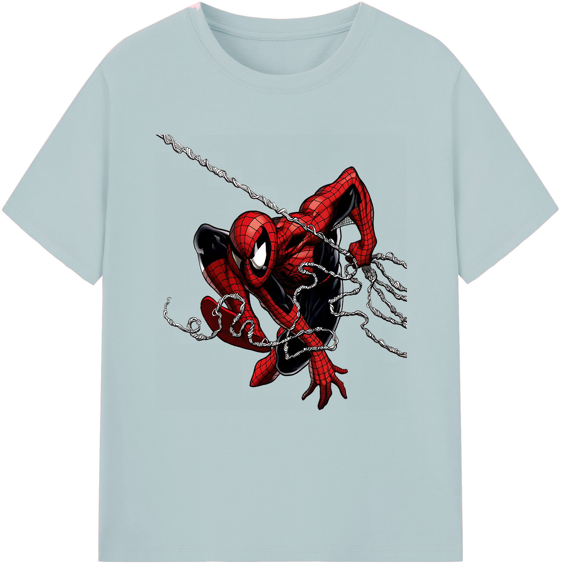 （画像用） Spider Man スパイダーマン 綿100％半袖Tシャツ（フロントプリント）